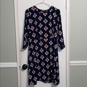 Loft 3/4 Sleeve Medallion Dress